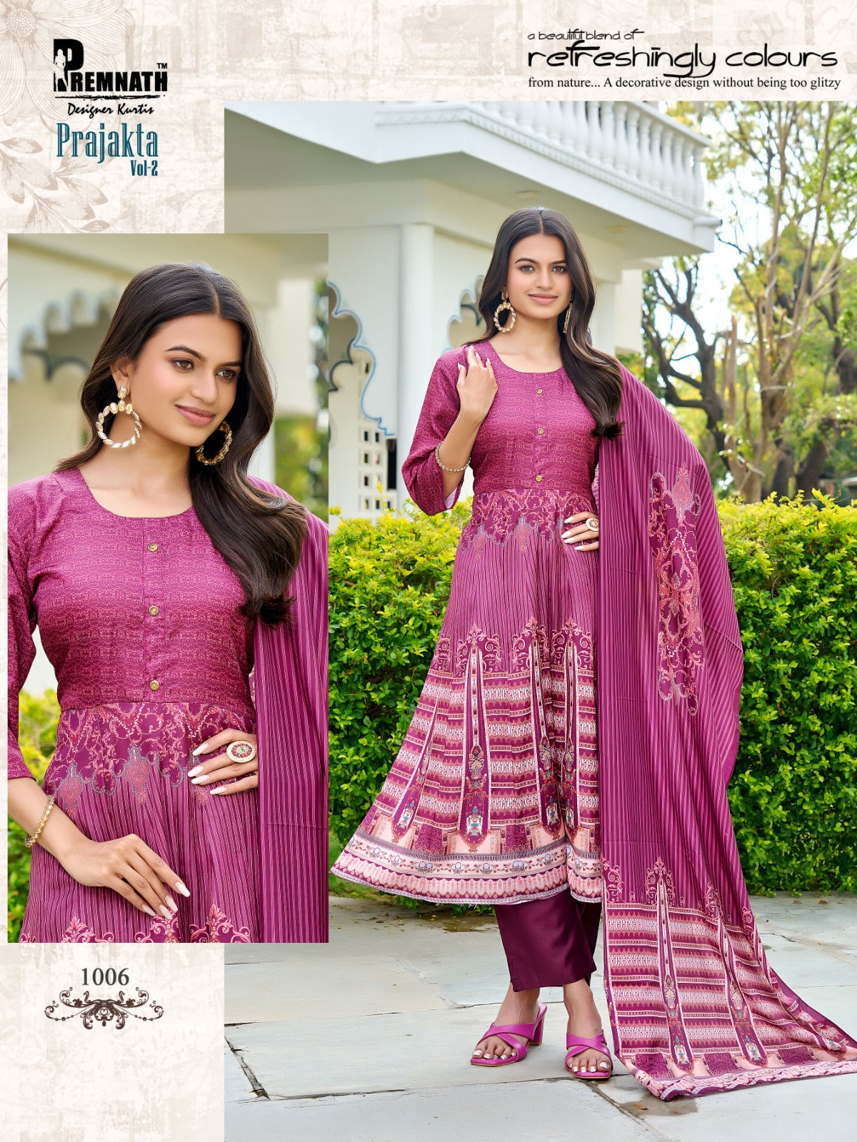 Prajakta Vol 2 Premnath Roman Readymade Anarkali Suits Wholesaler