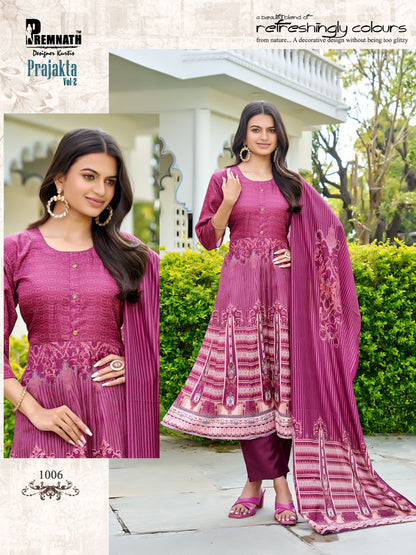 Prajakta Vol 2 Premnath Roman Readymade Anarkali Suits Wholesaler