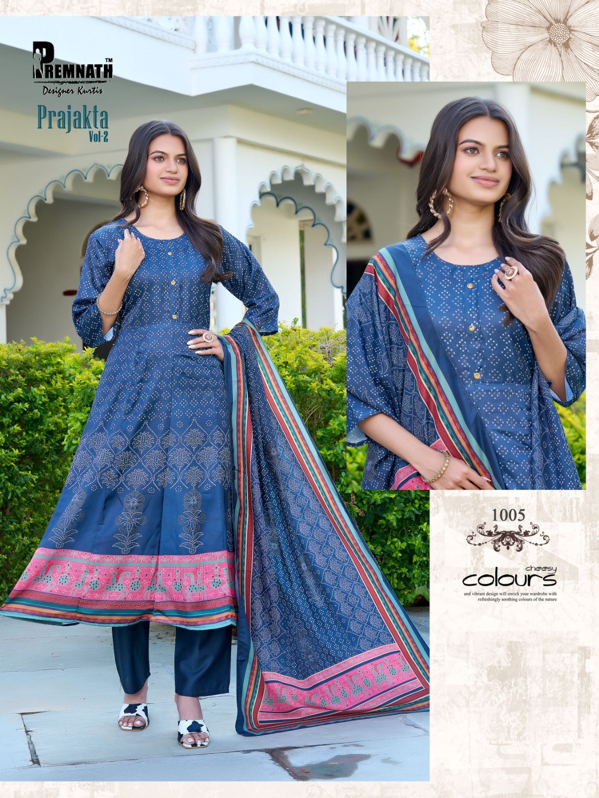 Prajakta Vol 2 Premnath Roman Readymade Anarkali Suits Wholesaler