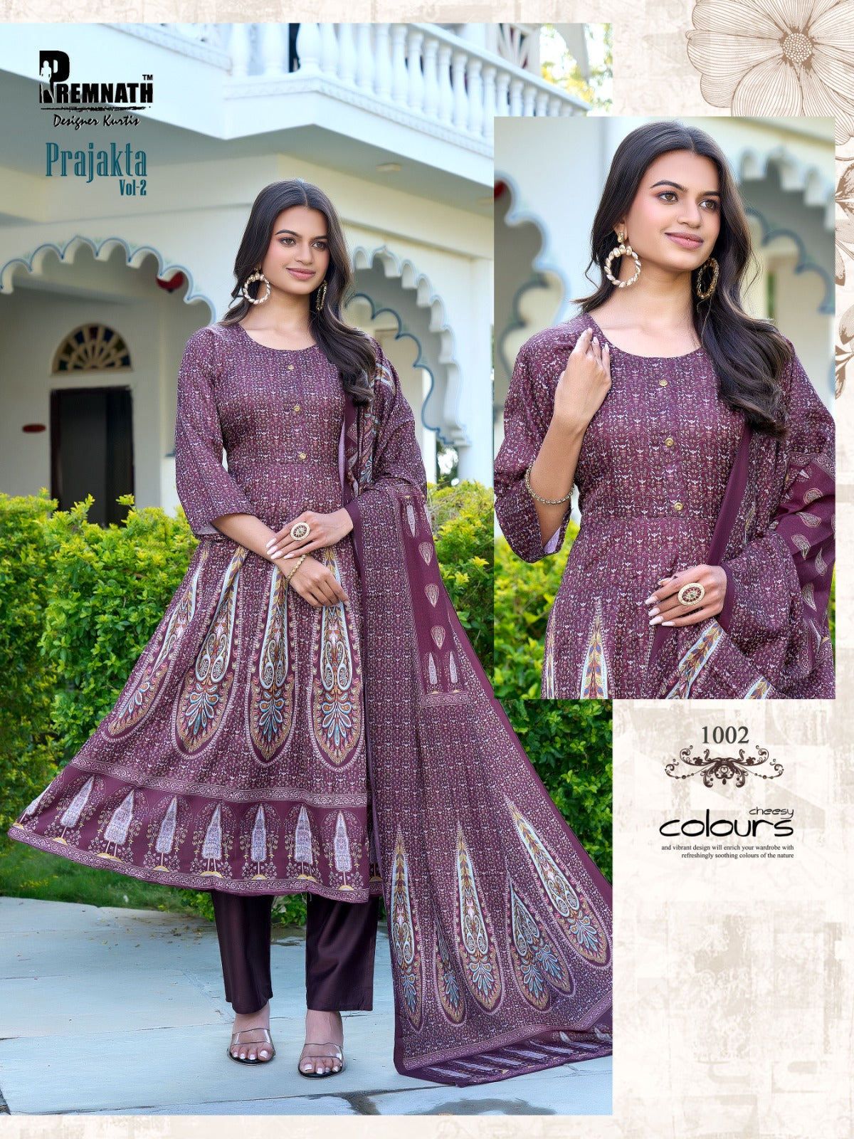 Prajakta Vol 2 Premnath Roman Readymade Anarkali Suits Wholesaler