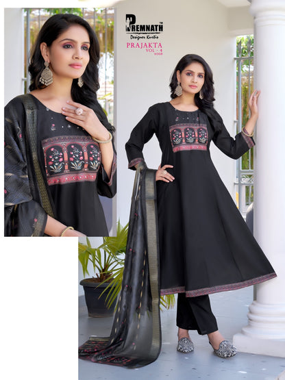 Prajakta Vol 4 Premnath Roman Silk Readymade Anarkali Suits Exporter