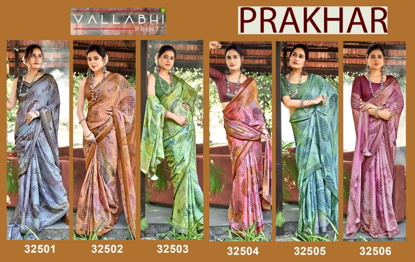 Prakhar Vallabhi Prints Moss Sarees Wholesaler