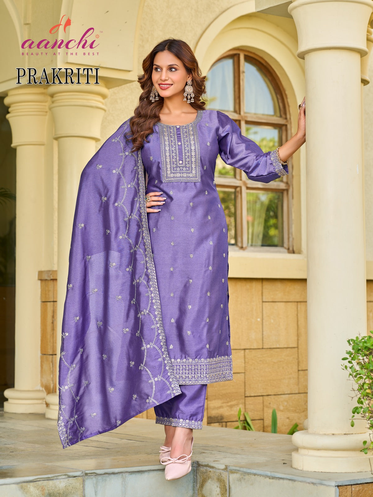 Prakriti Aanchi Vichitra Silk Readymade Pant Style Suits Manufacturer Gujarat