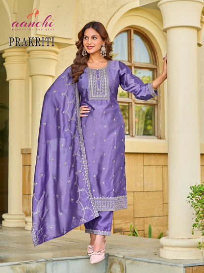 Prakriti Aanchi Vichitra Silk Readymade Pant Style Suits Manufacturer Gujarat