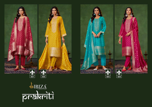 Prakriti Ibiza Banglori Silk Pant Style Suits Wholesaler Gujarat