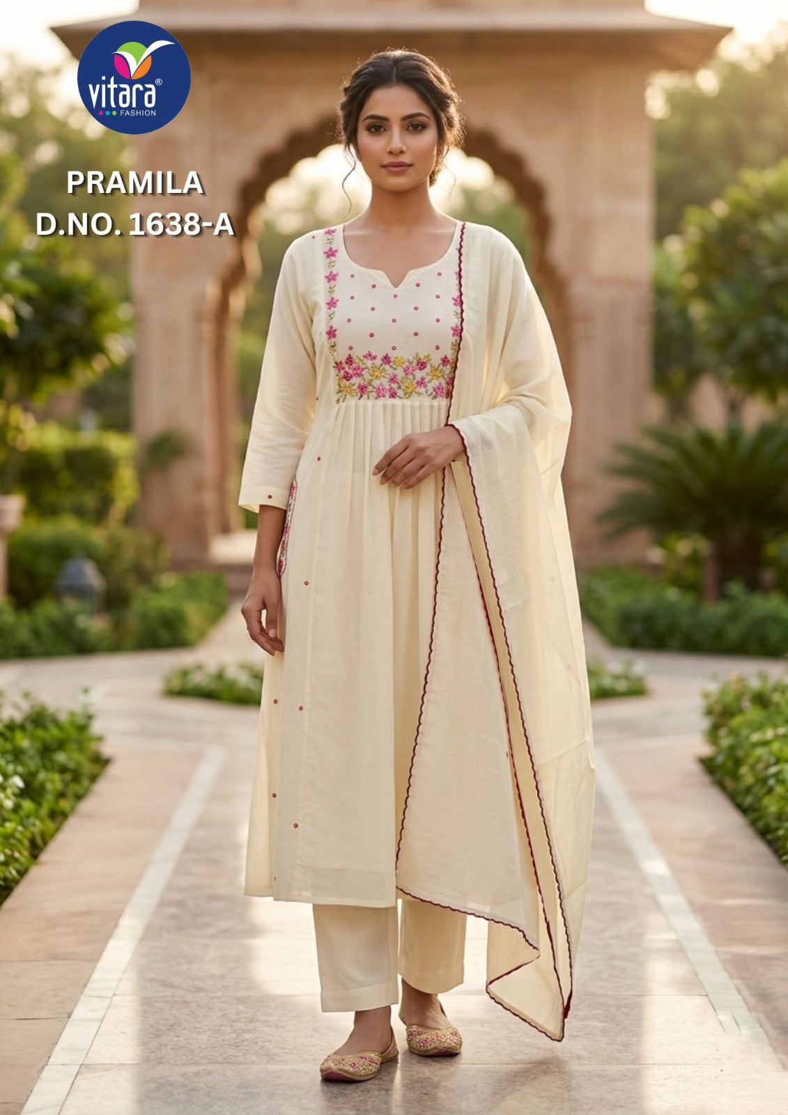 Pramila Vitara Mul Readymade Cotton Pant Suits Manufacturer