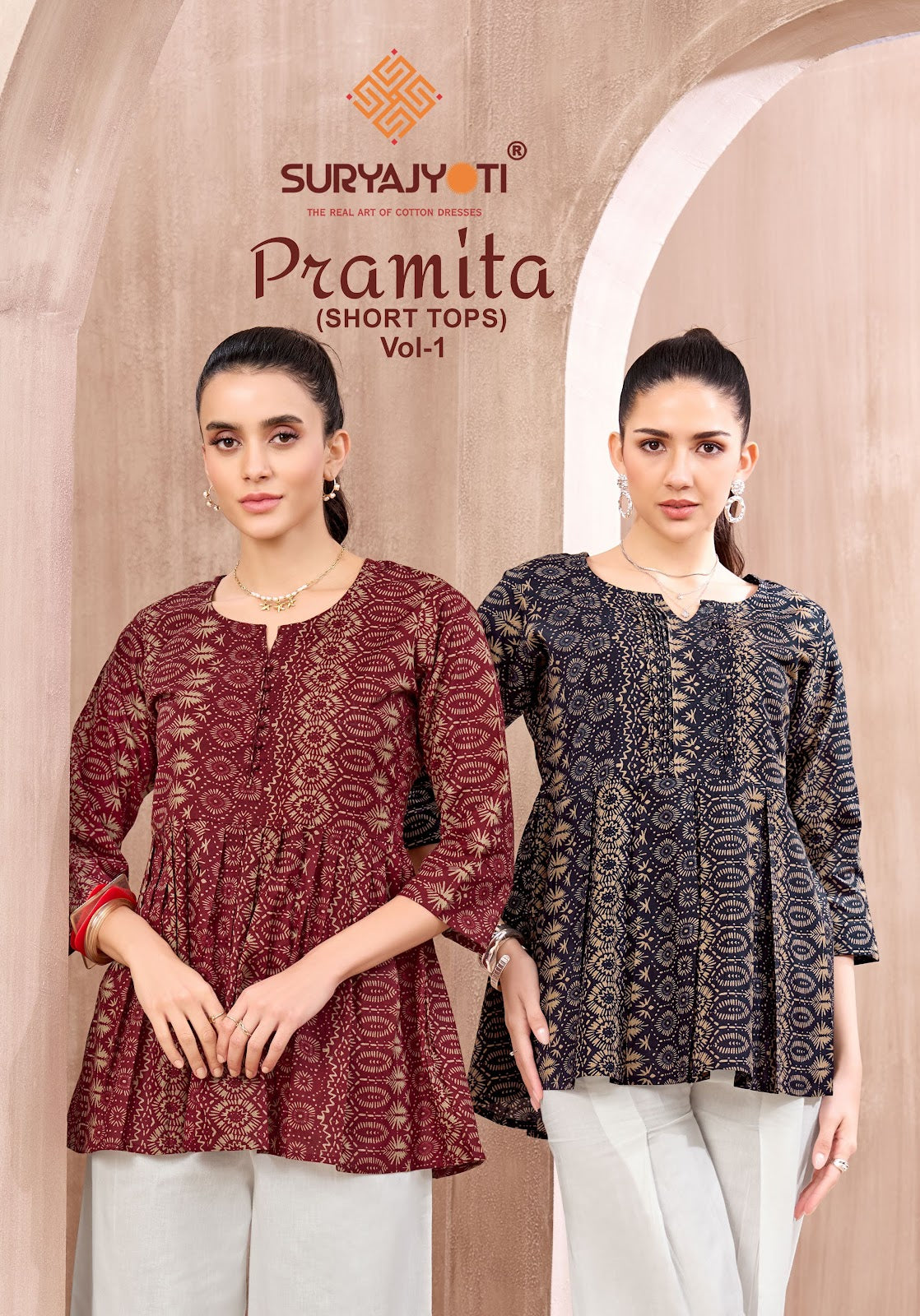 Pramita Vol 1 Flair Suryajyoti Cotton Fancy Tops Supplier Ahmedabad