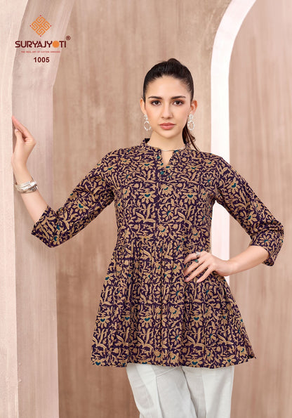Pramita Vol 1 Flair Suryajyoti Cotton Fancy Tops Supplier Ahmedabad