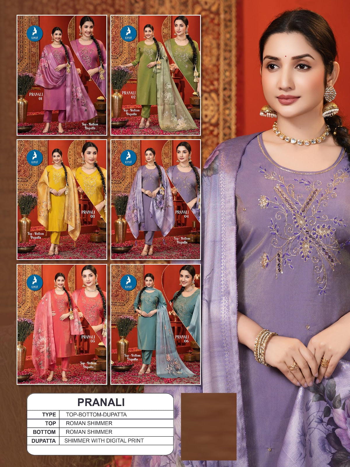 Pranali Kaya Shimmer Readymade Pant Style Suits Manufacturer Ahmedabad