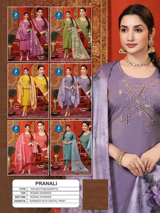 Pranali Kaya Shimmer Readymade Pant Style Suits Manufacturer Ahmedabad