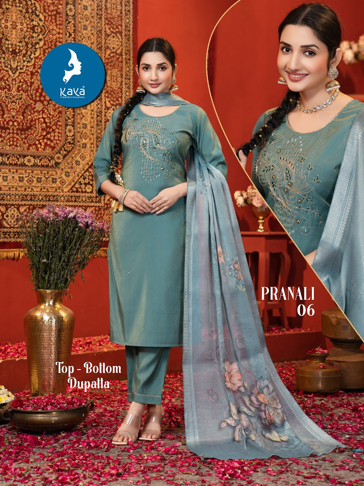 Pranali Kaya Shimmer Readymade Pant Style Suits Manufacturer Ahmedabad