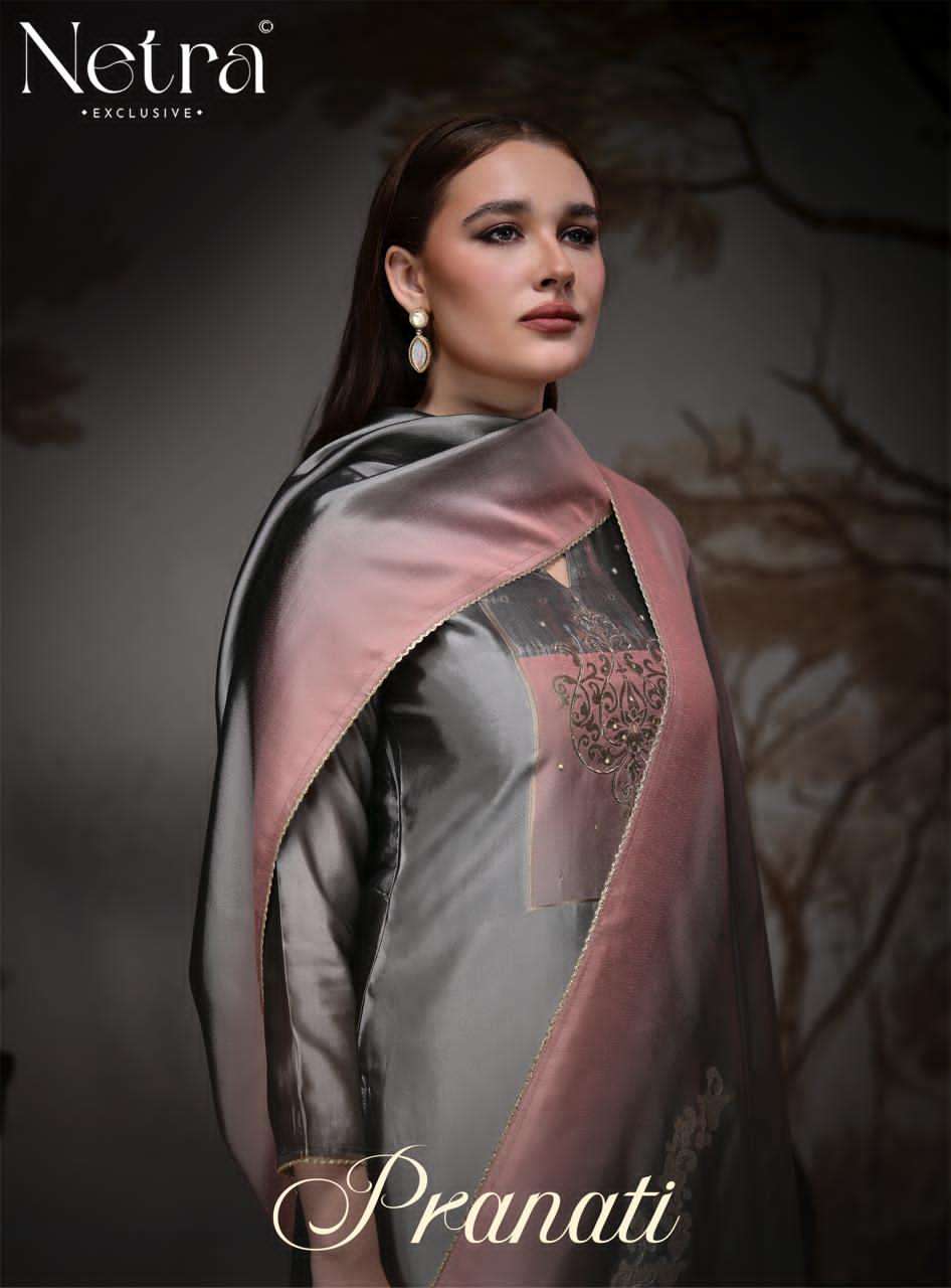 Pranati Netra Woven Silk Pant Style Suits Wholesaler India