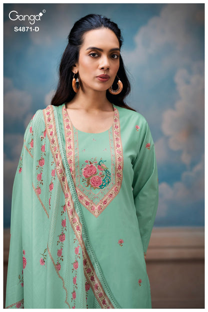 Pranati S4871 Ganga Cotton Plazzo Style Suits Supplier