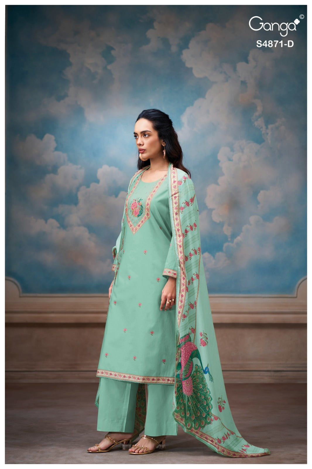 Pranati S4871 Ganga Cotton Plazzo Style Suits Supplier