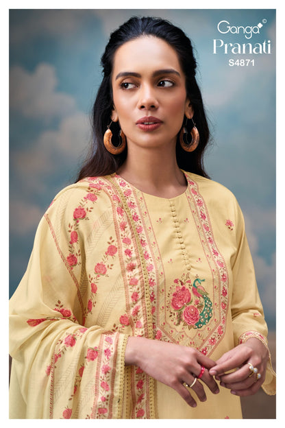 Pranati S4871 Ganga Cotton Plazzo Style Suits Supplier