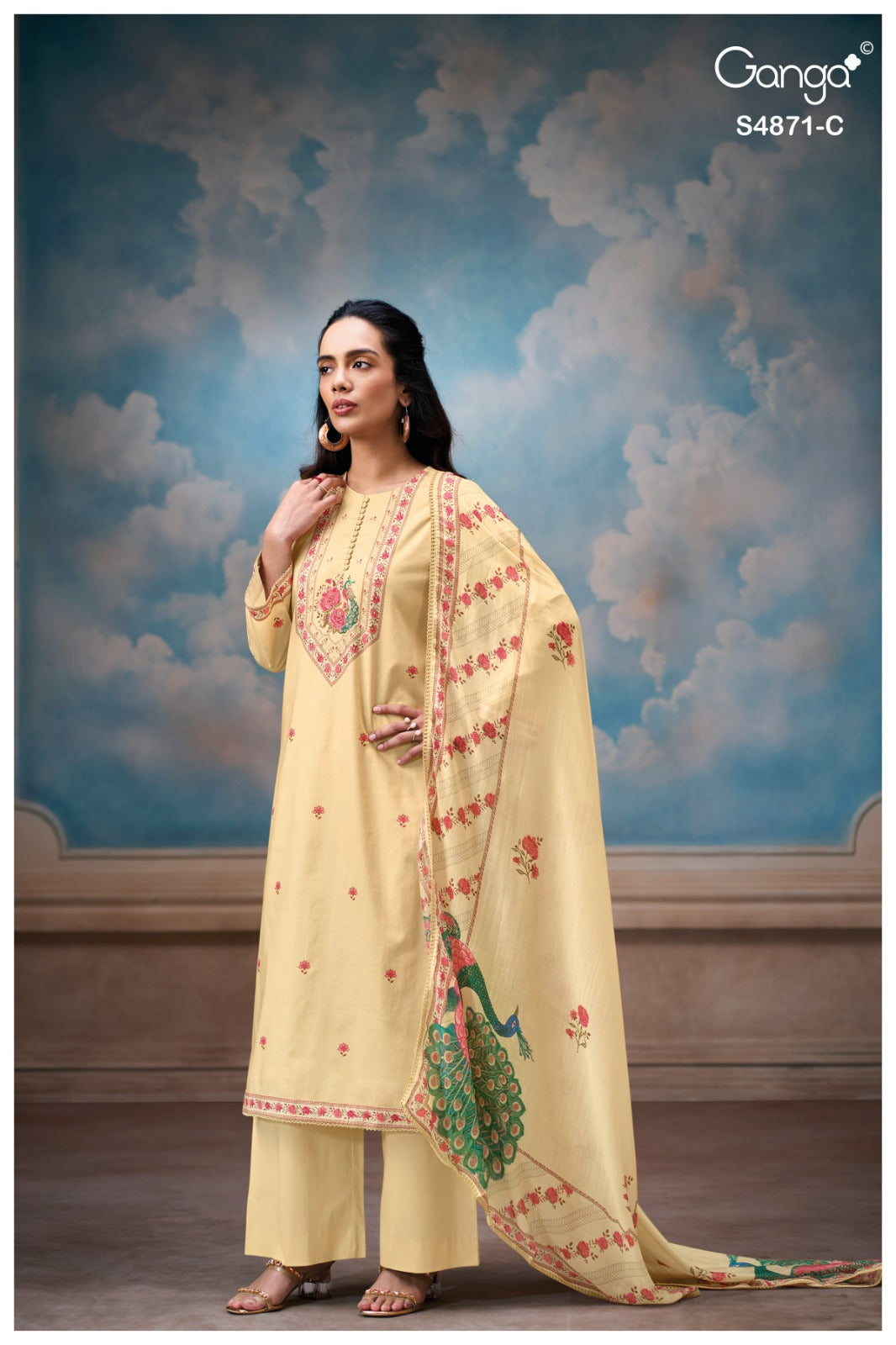 Pranati S4871 Ganga Cotton Plazzo Style Suits Supplier