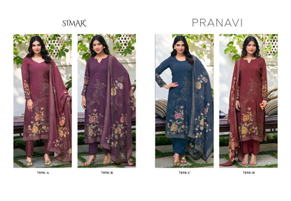 Pranavi Simar Modal Muslin Pant Style Suits Wholesaler Gujarat