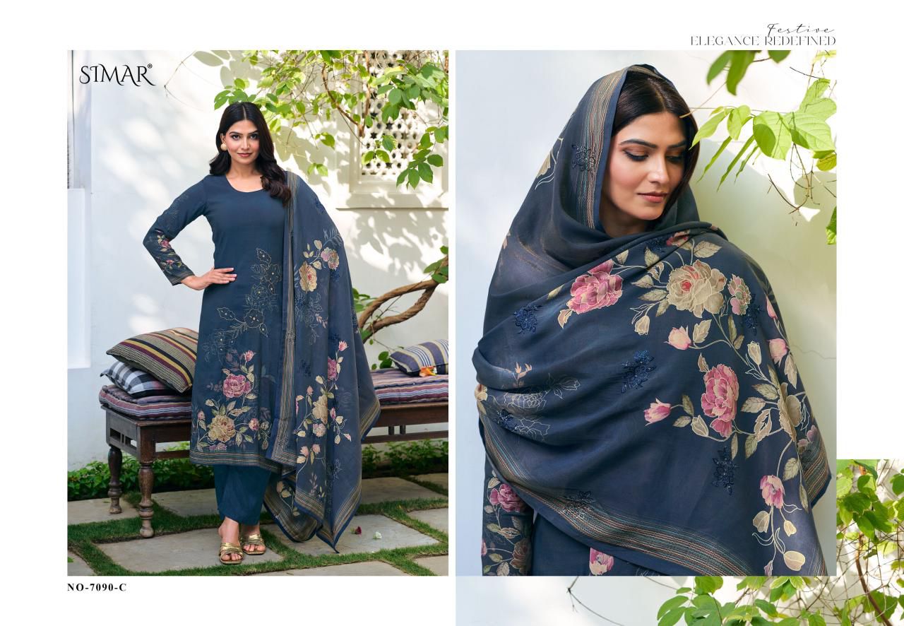 Pranavi Simar Modal Muslin Pant Style Suits Wholesaler Gujarat