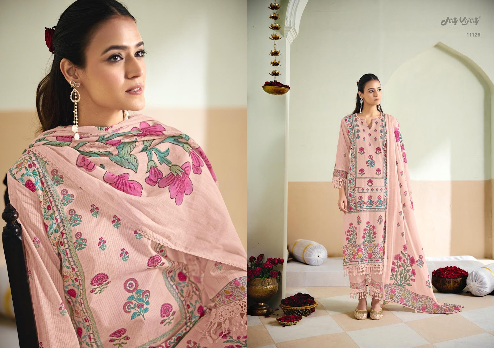 Pranaya Jay Vijay Cotton Pant Style Suits Wholesale Price