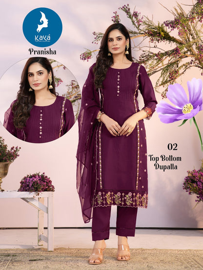 Pranisha Kaya Vertican Readymade Pant Style Suits Wholesale Price