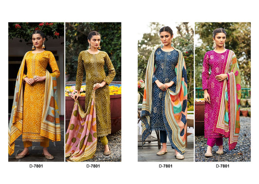 Pranisha Rupali Jaam Satin Pant Style Suits