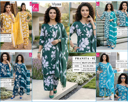 Pranita Viyaa Liva Rayon Readymade Plazzo Style Suits Supplier India