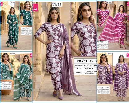 Pranita Viyaa Liva Rayon Readymade Plazzo Style Suits Supplier India