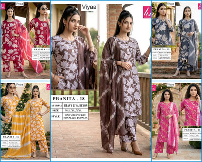 Pranita Viyaa Liva Rayon Readymade Plazzo Style Suits Supplier India