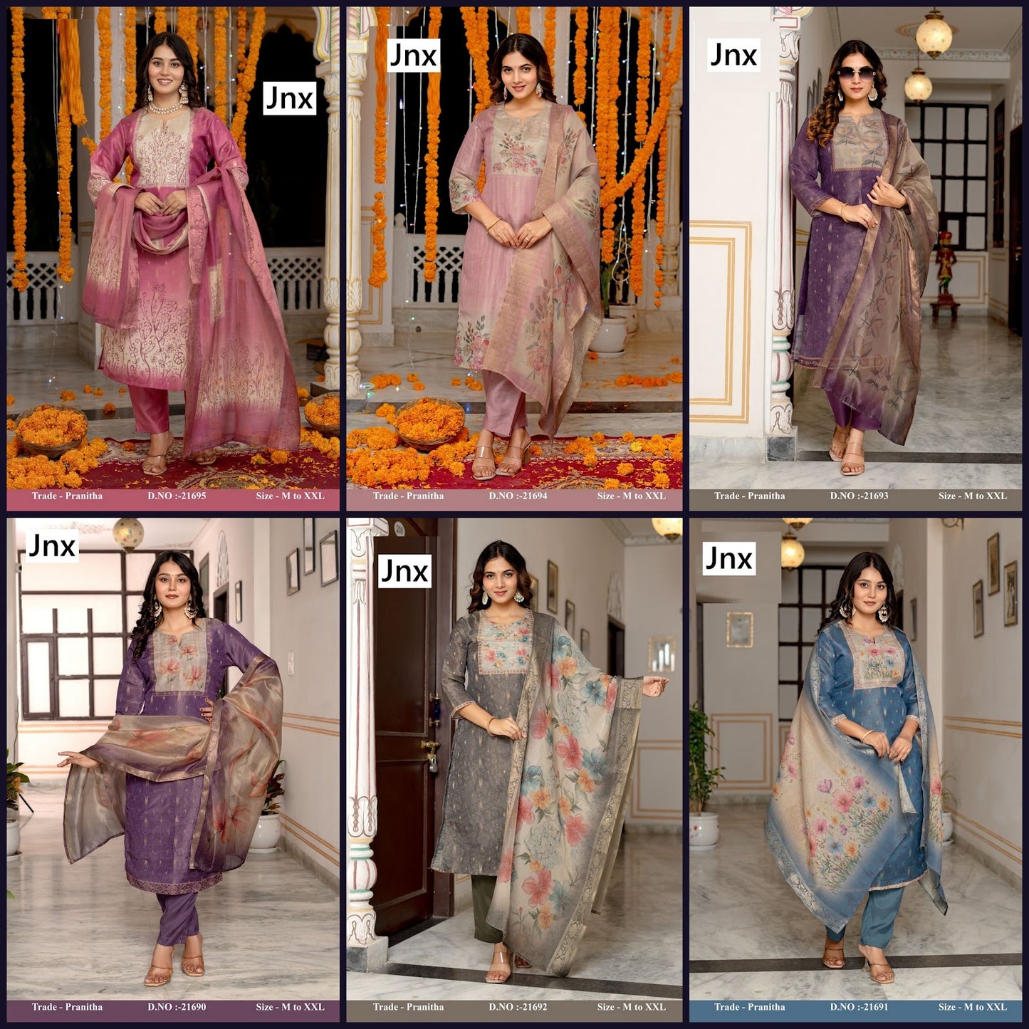 Pranitha Jnx Readymade Pant Style Suits Supplier India