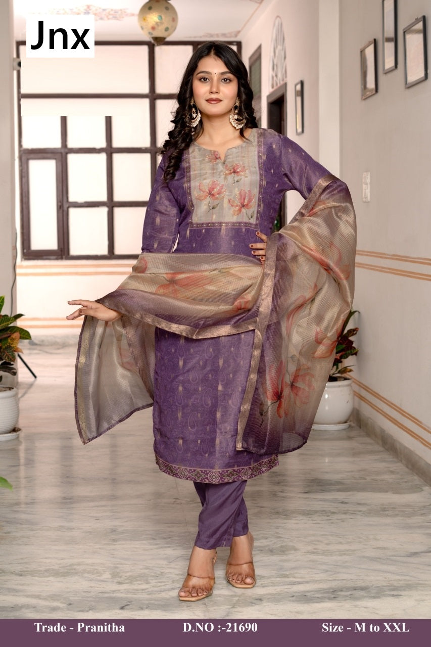 Pranitha Jnx Readymade Pant Style Suits Supplier India