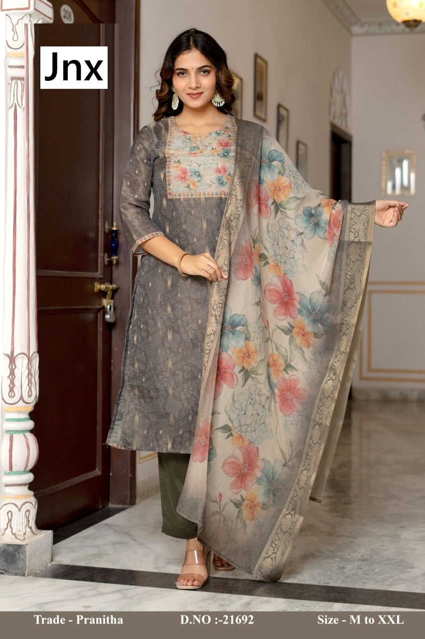 Pranitha Jnx Readymade Pant Style Suits Supplier India