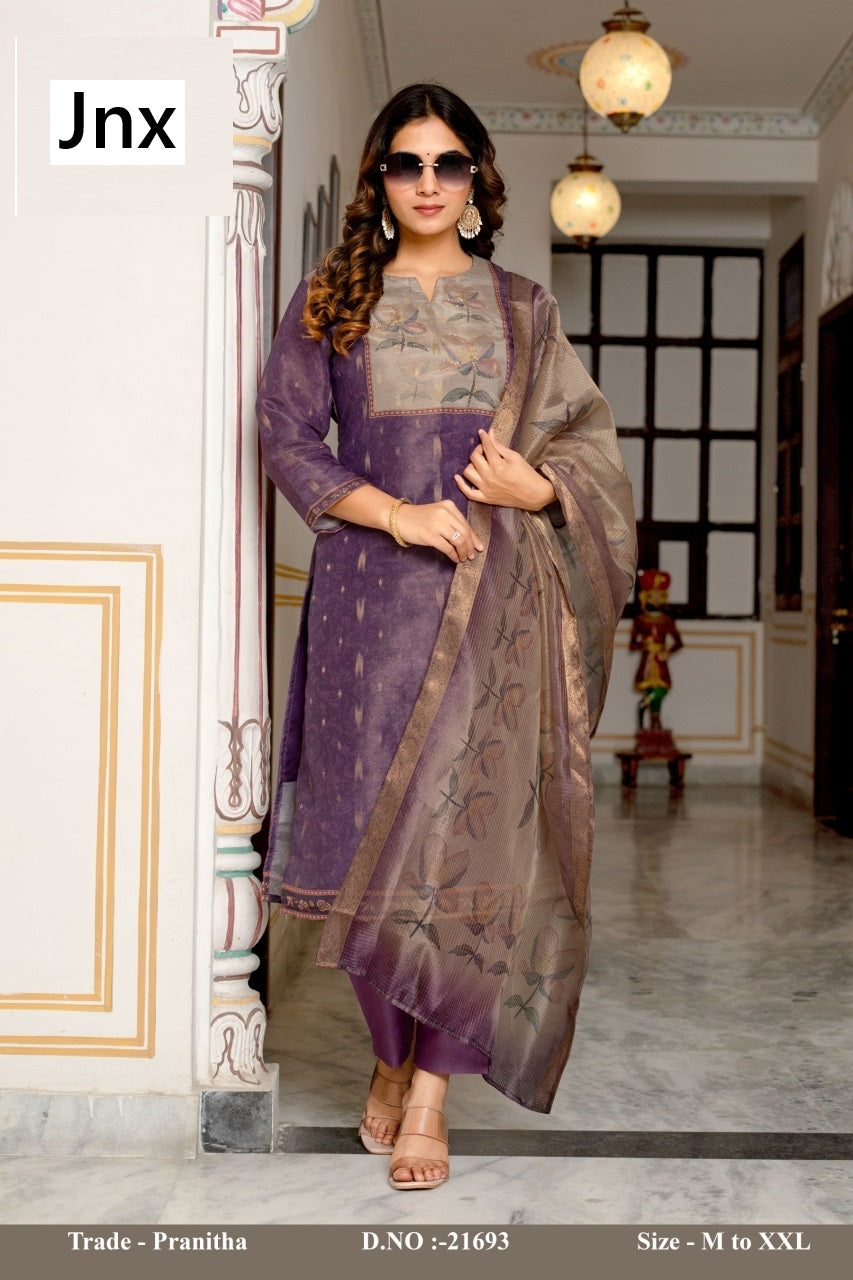 Pranitha Jnx Readymade Pant Style Suits Supplier India