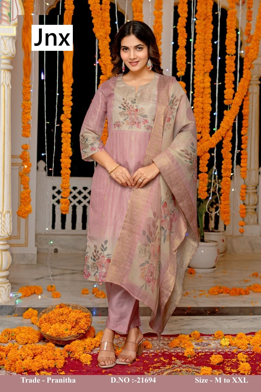 Pranitha Jnx Readymade Pant Style Suits Supplier India