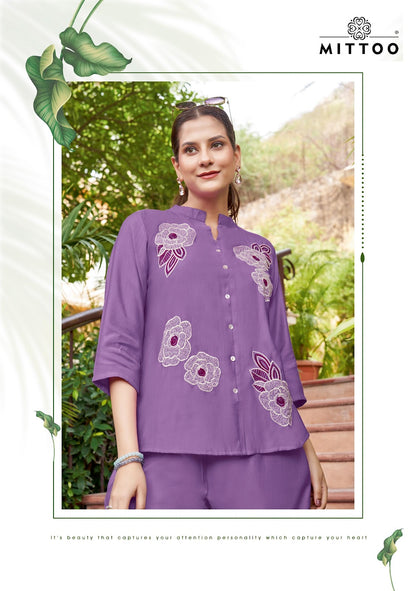 Pranjal Mittoo Viscose Weaving Co Ord Set Wholesale