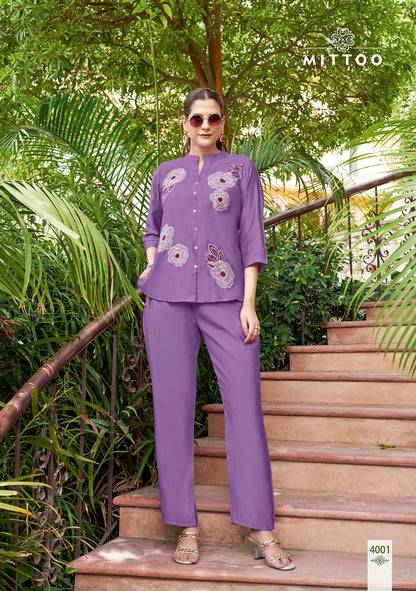 Pranjal Mittoo Viscose Weaving Co Ord Set Wholesale