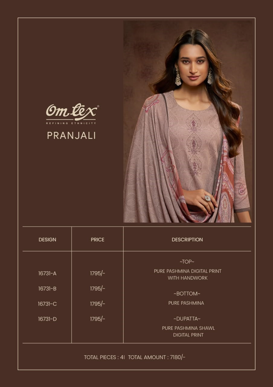 Pranjali Omtex Pashmina Suits Exporter
