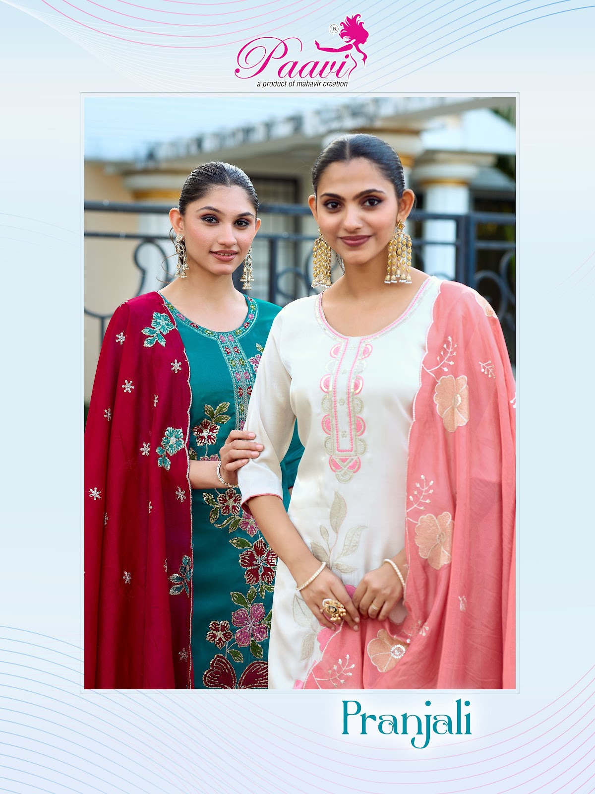 Pranjali Paavi Roman Readymade Pant Style Suits Wholesale Rate