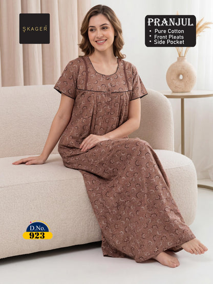 Pranjul 917-924 Skager Cotton Night Gowns Supplier