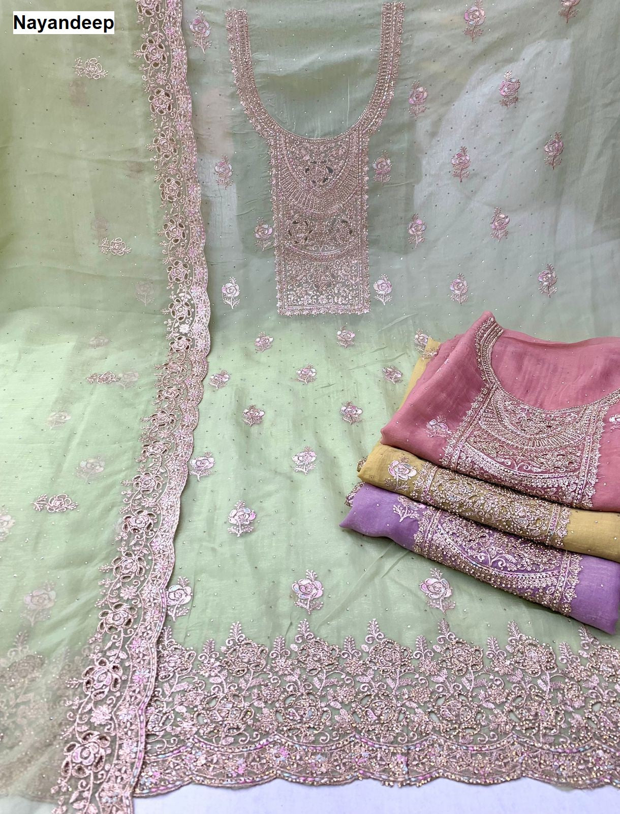 Pranjul Nayandeep Silk Salwar Suits Supplier Ahmedabad
