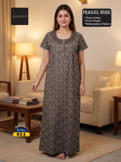 Pranjul Skager Cotton Night Gowns Wholesale Price
