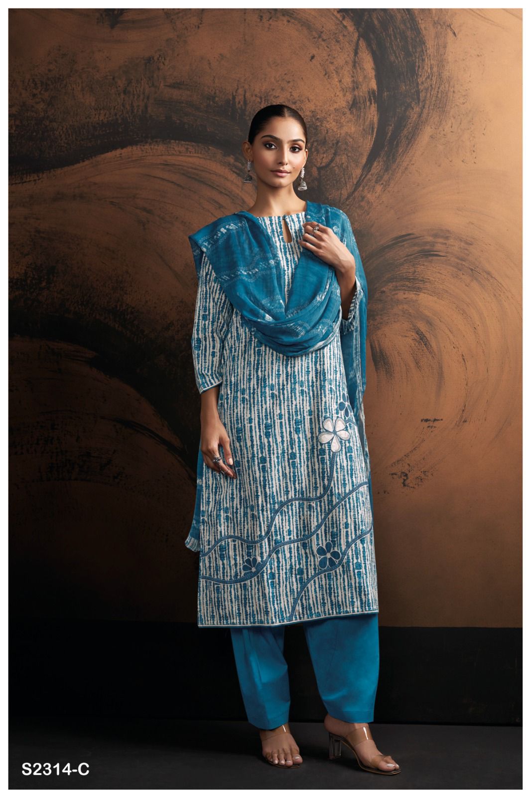 Pranshi-2314 Ganga Premium Cotton Plazzo Style Suits