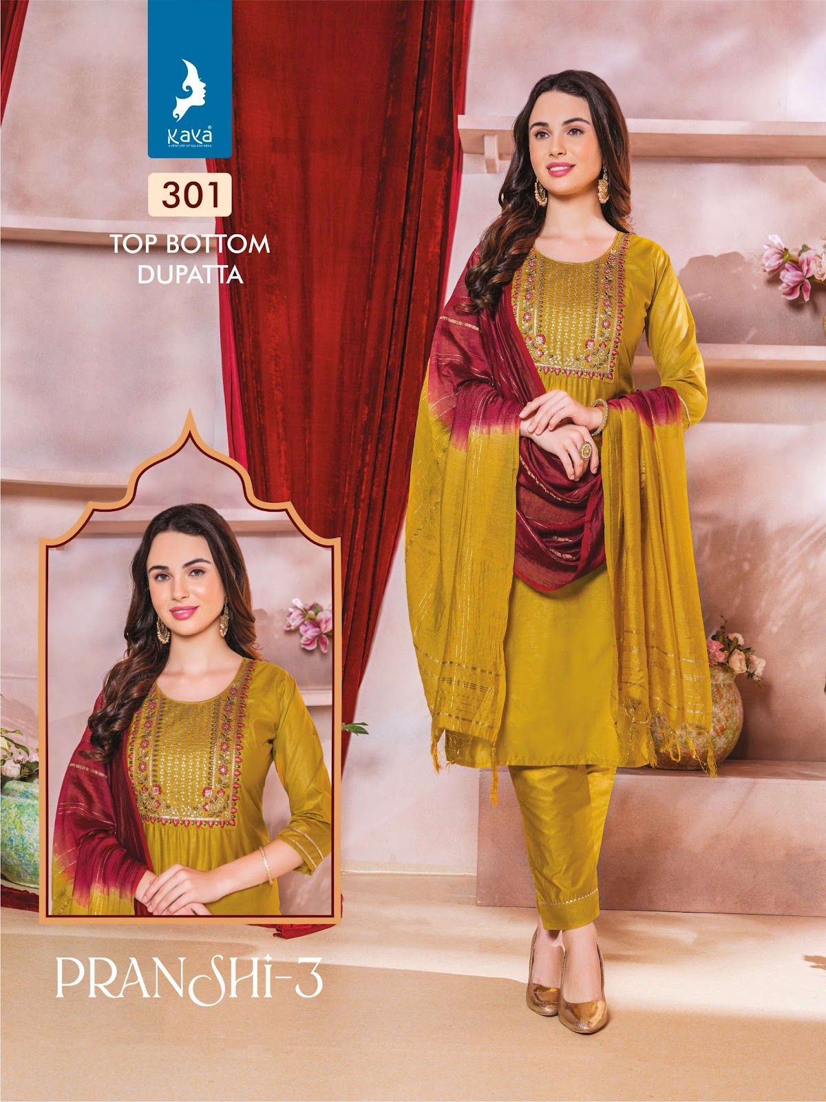 Pranshi Vol 3 Kaya Chanderi Silk Readymade Pant Style Suits Wholesale Price