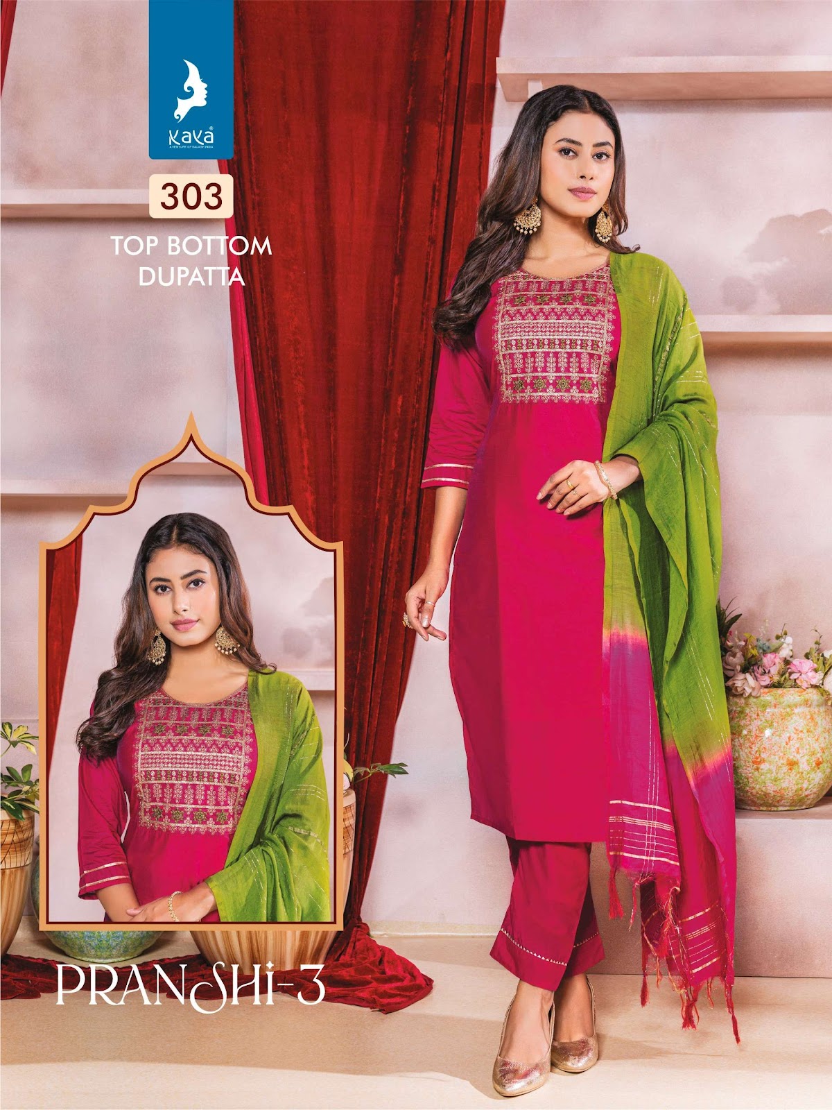 Pranshi Vol 3 Kaya Chanderi Silk Readymade Pant Style Suits Wholesale Price