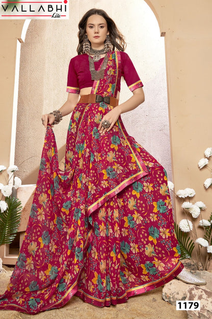 Pranvika Vol 2 Vallabhi Lite Georgette Sarees Wholesale Price