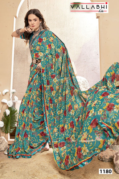 Pranvika Vol 2 Vallabhi Lite Georgette Sarees Wholesale Price
