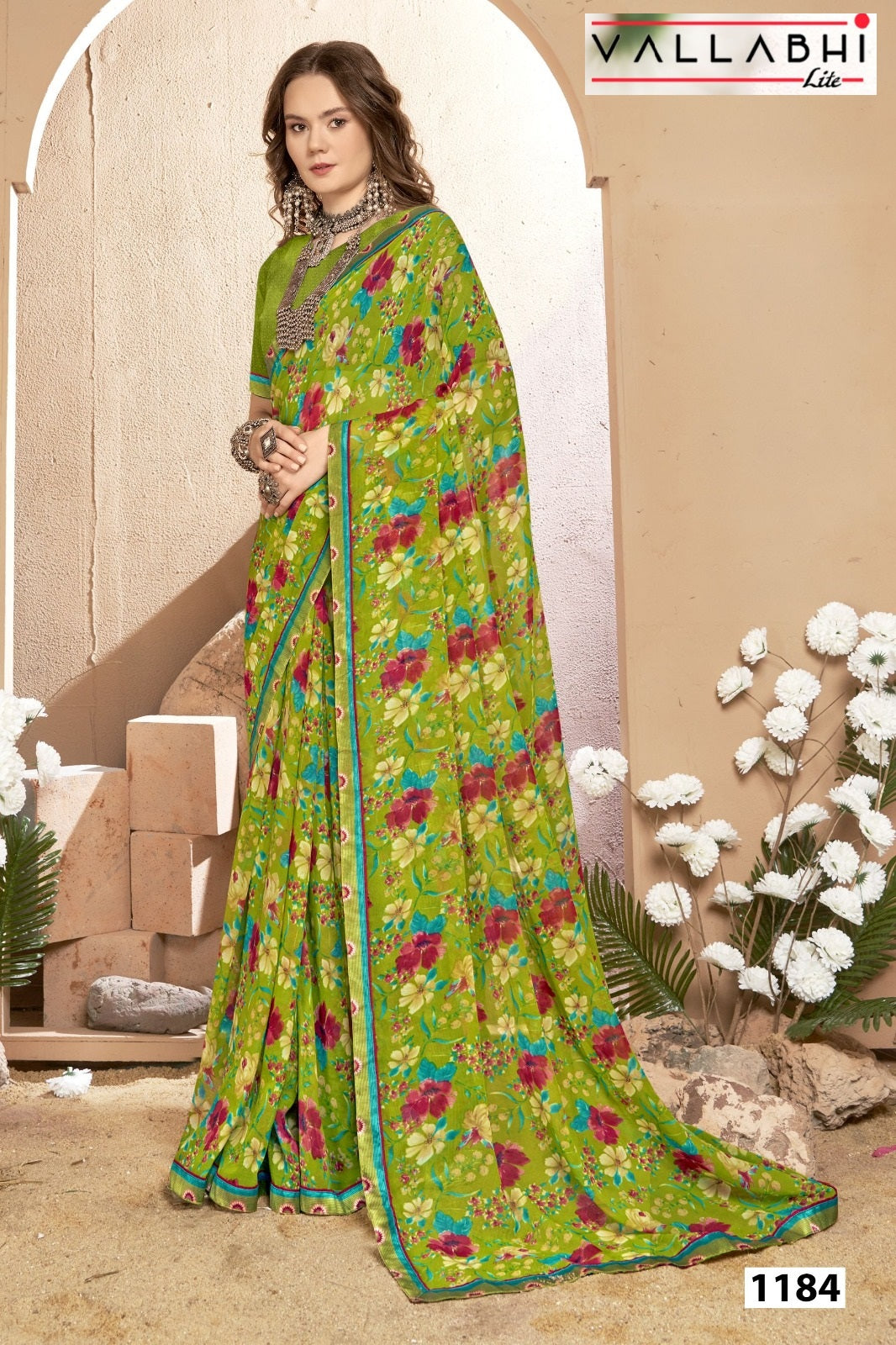 Pranvika Vol 2 Vallabhi Lite Georgette Sarees Wholesale Price