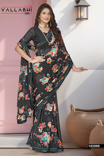 Pranvika Vol 6 Vallabhi Lite Georgette Sarees Wholesale