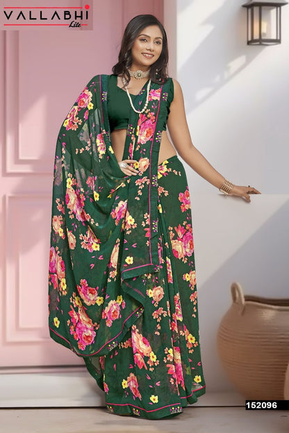 Pranvika Vol 6 Vallabhi Lite Georgette Sarees Wholesale
