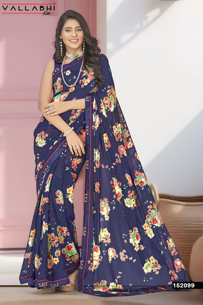 Pranvika Vol 6 Vallabhi Lite Georgette Sarees Wholesale