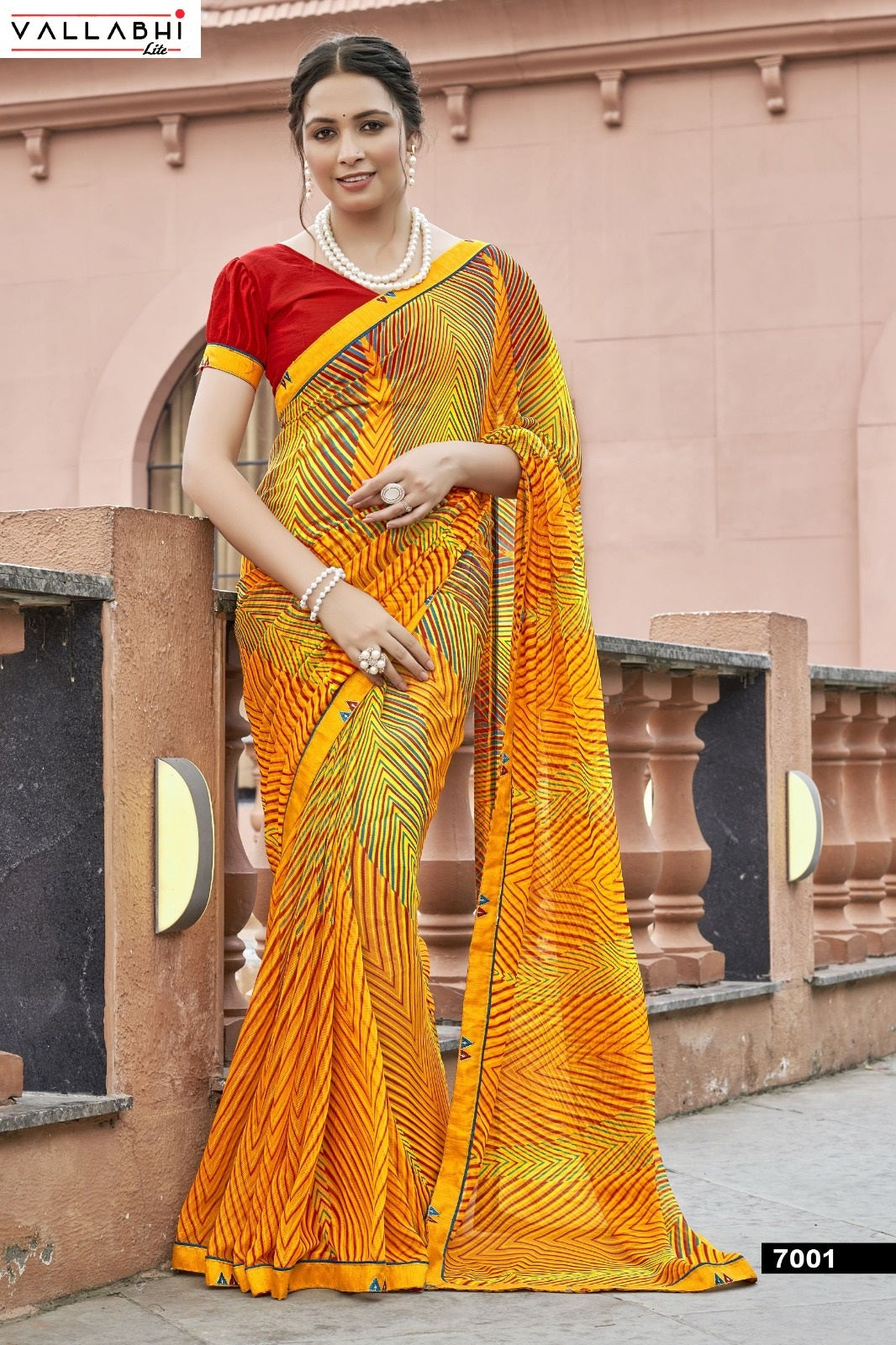 Pranvika Vol 7 Vallabhi Lite Georgette Sarees Manufacturer